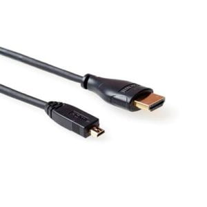 ACT 1,5 meter HDMI High Speed Ethernet kabel HDMI-A male- HDMI-D (Micro HDMI) male