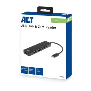 AC6405 USB-C to USB-A Hub 3 poorten met cardreader